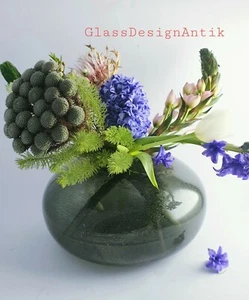 Vase Glas Rauchglas Goldeinsprenkel rund H. 12 cm B.: D.: 21 cm Glass - Picture 1 of 9