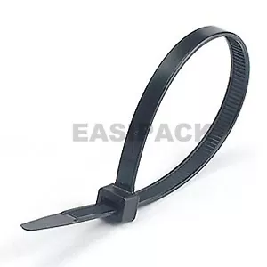 100 x (300mm x 4.8mm) CABLE TIES zip tie wraps - BLACK - Picture 1 of 1