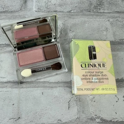 Clinique Strawberry Fudge Color Surge EyeShadow Duo Full Size New .09 Oz NEW - Image 1 of 4