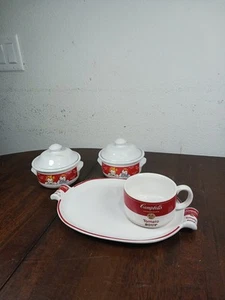 Cambels Tomatensuppenteller und Tasse 1994 und zwei Firma Suppenschalen mit Deckel 1998. - Bild 1 von 17