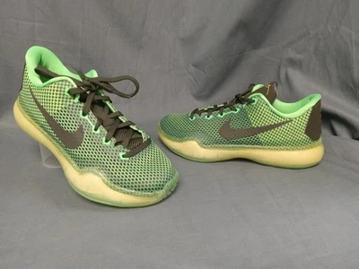 耐克男孩 Kobe X "Vino" (PS) 运动鞋 绿色网眼 尺寸 1Y 全新 无盒! — 第 1/4 张图片