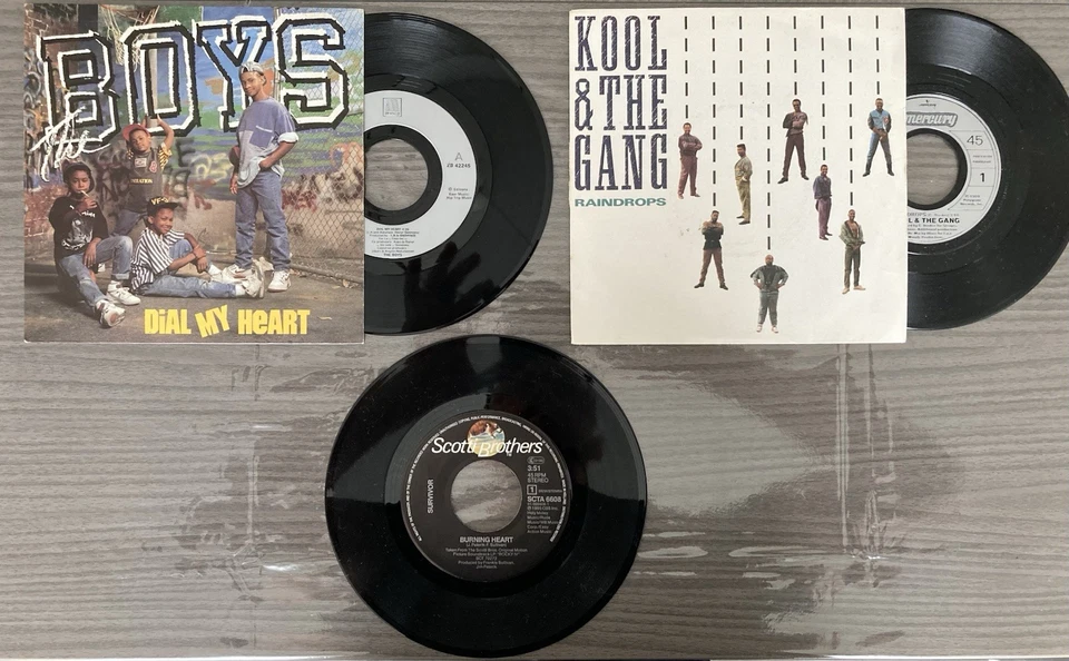 Kool And The Gang Raindrop + The Boys Real My Heart Rocky 4 Survivor Disque Seul - Photo 1/4