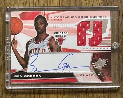 2004-05 SPX Ben Gordon Autograph Rookie Jersey card #d 76/750 - Image 1 of 2