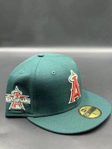 ANAHEIM ANGELS 2010 ALL-STAR GAME NEW ERA 59FIFTY FITTED HAT GREEN, RED UV 7 1/2 - Picture 1 of 6