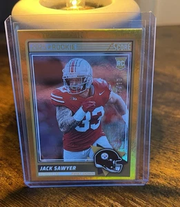 2025 Panini Score Jack Sawyer Gold „First Down“ Rookie Card 07/10 - Bild 1 von 3