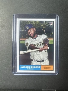 2024 Topps Archives Retro 1961 Topps #44 Jackson Chourio Rc Brewers - Picture 1 of 2