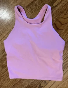 Athleta Girl XL/14 Sports Bra Crop Athletic Tank Top Activewear Racerback Pink - Picture 1 of 3