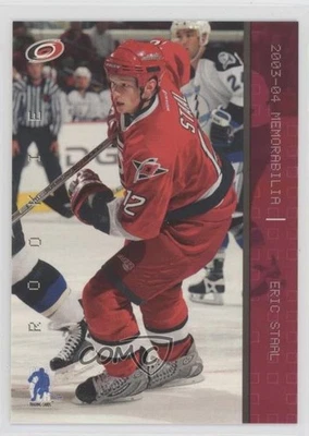 2003-04 ITG Be A Player Memorabilia Ruby /200 Eric Staal #176 Rookie RC - Image 1 of 2