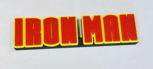 Decorative Iron Man Marvel logo Film Sign Display Pops Self Standing - Picture 1 of 4