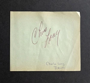 Charlie Long & Larry Eisenhauer signed Boston Patriots football album page - Picture 1 of 2