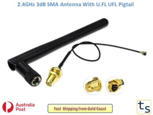 2.4GHz 3dB SMA Antenna With U.FL UFL Pigtail - Picture 1 of 3
