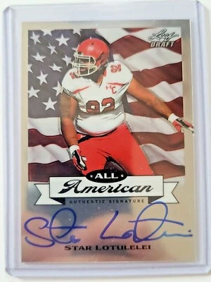 2013 Leaf Metal Draft All American Star Lotulelei Rookie Card RC Auto #AA-SL1 - Image 1 of 4