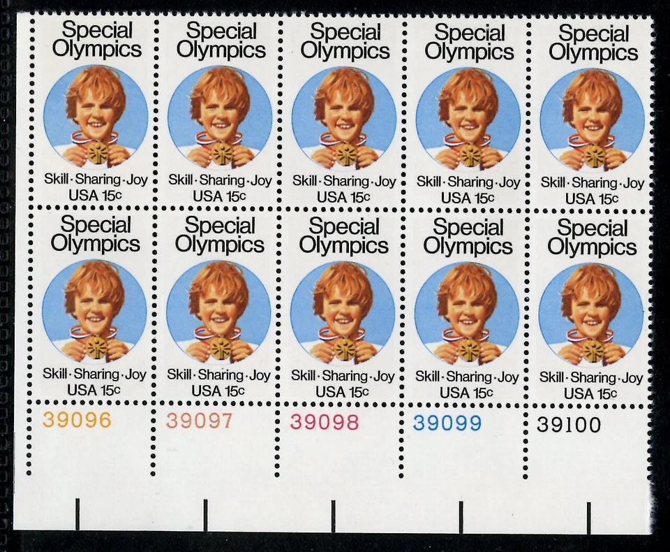 US 1788, 1979 15c SPECIAL OLYMPICS, LL PBOF10, MNH (US2119K) - Image 1 of 1