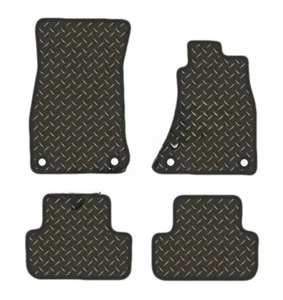 Custom Fit Audi A4 Rubber Car Floor Mats (2008 to 2015) - 4 Clips - Picture 1 of 3