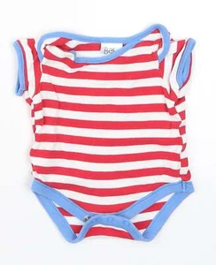 Peacocks Baby Red Striped Cotton Blend Babygrow Size 3-6 Months - Picture 1 of 12