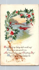 Postal de Navidad de colección Feliz Navidad temporadas saludo vacaciones saludos alegres - Imagen 1 de 2