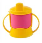 Tupperware Children Drinking Tumbler Cup In Pink /Yellow Color 3 Stages 8.5 Oz