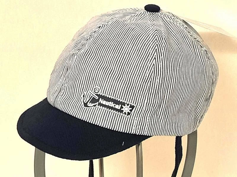 CAPPELLINO VISIERA RIGHE BIANCO/BLU - Immagine 1 di 1