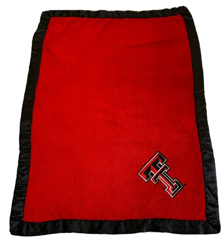 Texas Tech Red Raiders Plush Fleece Throw Security Lap Baby Crib Blanket 30”x40” Cover