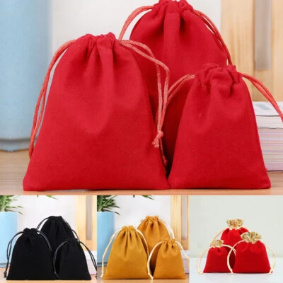 Small Velvet Drawstring Gift Bag Jewelry Candy Storage Pouch Wedding Party Decor - Image 1 of 4