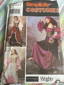 Simplicity 9966 Outlander Princess Renaissance Gypsy Costume Misses Pattern UC - Picture 1 of 2