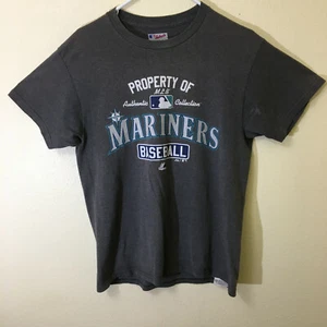 Camiseta Seattle Mariners Para Hombres Talla Mediana Gris Manga Corta MLB Majestuosa Informal - Imagen 1 de 12