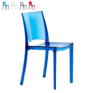Sedie Trasparenti in Policarbonato Colorate Impilabili Grand Soleil B-Side - Foto 1 di 15