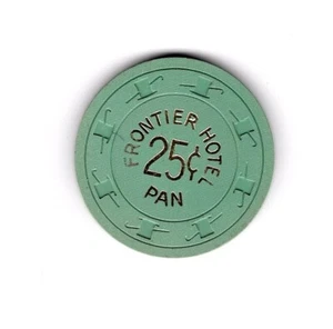 $.25c FRONTIER HOTEL CASINO POKER CHIP---PAN CHIP - Picture 1 of 2