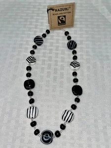 Kazuri Kenya Hand Crafted "JAZZY" Fair Trade 18" Beaded Statement Necklace NWT - Picture 1 of 3