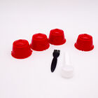 4X Refillable Reusable Coffee Capsule Pods Cup With Coffee Spoon For Dolce Gusto