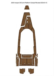 2023 Axopar 28 Swim Platform Cockpit Pad Boat EVA Foam Teak Deck Flooring Mat - Picture 1 of 17