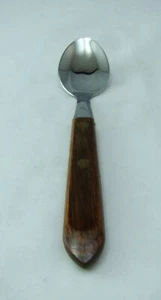 Washington Forge TOWN & COUNTRY Walnut Wood & Stainless Lot of 2 Teaspoons - Picture 1 of 8