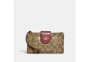Coach - Tech Wallet In Signature Canvas With Wildflower Print C8729 NWT $268 - Picture 1 of 2