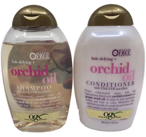 OGX ORCHID OIL SHAMPOO & ORCHID OIL CONDITIONER FADE-DEFYING+ 13oz NEW - Picture 1 of 2