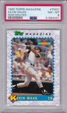 1990 Topps Magazine #TM31 KEVIN MAAS (RC) PSA 8 NM/MT NewYork YANKEES TOUGH! 1/1