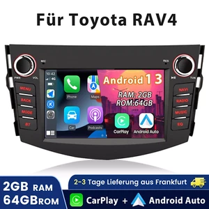 Carplay 7" Android Autoradio Für Toyota RAV4 06-2012 GPS Navi BT WIFI DAB+ 2+64G - Bild 1 von 16