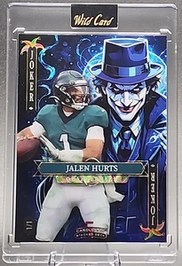 Jalen Hurts 1/1 2025 Wild Card 5 Card Draw Joker Blue Scope National Exclusive - Picture 1 of 2