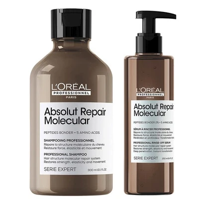 Loreal Serie Expert Absolute Repair Molecular Shampoo 300ml + Rinse-Off Serum - Bild 1 von 2