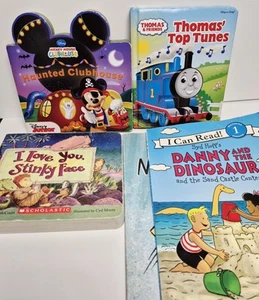 Thomas & Friends, Mickey Mouse Haunted Clubhouse Books Lot 5 Children Kids Fun - Picture 1 of 16