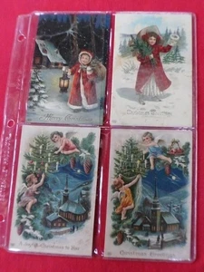 Antique Four (4) EMBOSSED CHRISTMAS POSTCARDS Printed Germany by EA Seemann EXC. - Picture 1 of 22