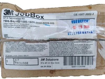 Kit de terminación en frío 3M QT-III 25kV 7656 1500-2000 kcmil Exp 12/2026 Foto 1 de 4