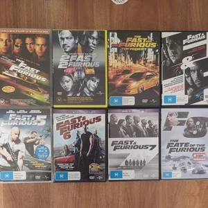 Fast & Furious Saga 8 Film 1-8 , 1 2 3 4 5 6 7 8(8 is still sealed) DVD Bundle  - Picture 1 of 2