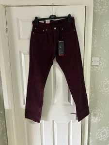 Levi’s Men’s 511 Slim Fit Cords Red W33 L32 - Picture 1 of 4