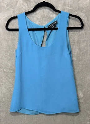 Guess Marciano Sleeveless Top XS 100% Silk Green Teal Lined Tank - Image 1 of 4
