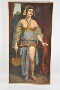 C28B16- Gemälde Orientalin Frauenakt orientalisch um 1910  - Bild 1 von 12