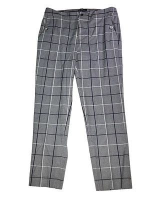 Tommy Hilfiger Women's Plaid Slim Pants Dress Size 6 Grey Black - Image 1 of 4