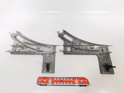 2X Märklin Spur 0 Hand Switch Right Circle Clockwork Operation #DZ557-1 - Image 1 of 4