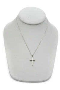 Collar Cruz Plata de Ley 925 Vintage 15" - Imagen 1 de 6