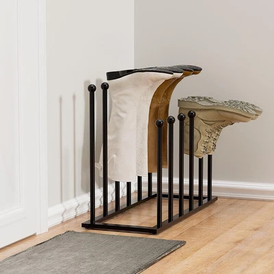 6 Pair Welly Boot Stand Rack Indoor Outdoor Boots Shoe Storage Holder - Image 1 of 4