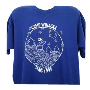 Camp Winacka Staff T Shirt Size XL Vintage 1995 Single Stitch Girl Scouts Summer - Picture 1 of 7
